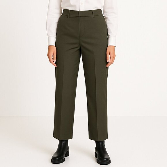 Zara Pants - ZARA Green Straight Leg Trousers Size 30 Waist (L) Tailored Workwear